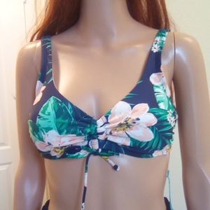 Floral Bikini Top only Size S by Kona Sol